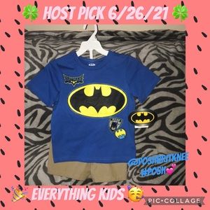 DC Batman shirt & shorts set size 4 New